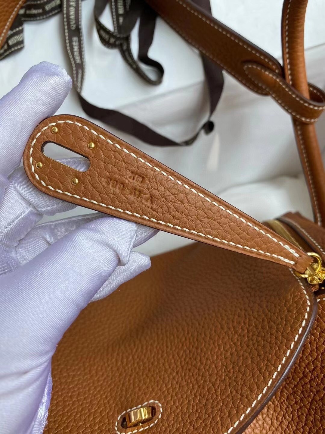 에르메스 린디백26 골드브라운 금장 끌레망스 가죽